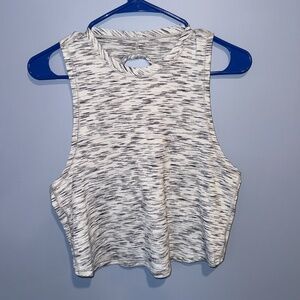 Lululemon Open Back Cross-Back Tank Black & White - Size Small